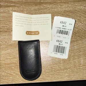 Coach leather money clip